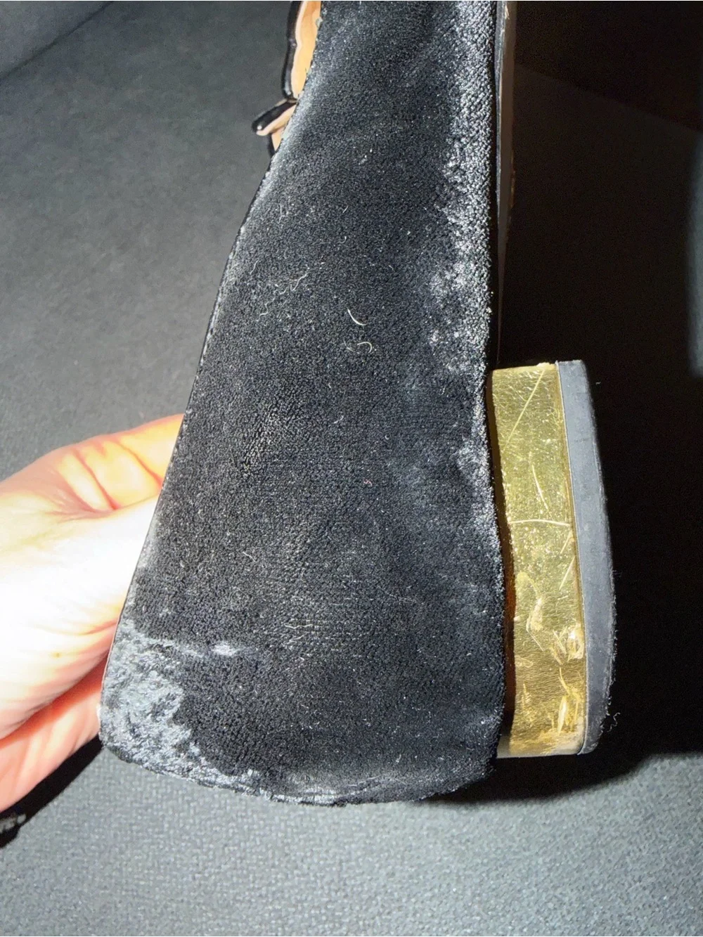 Charlotte Olympia Black Velvet Kitty Cat Flats Size 38 Fits A U.S. 7